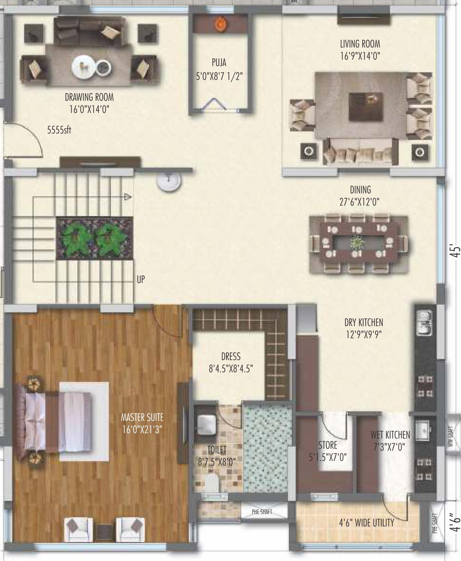 GVK Sky City 1239, 63, 1/B, Raj Bhavan Road, Hyderabad Apartments